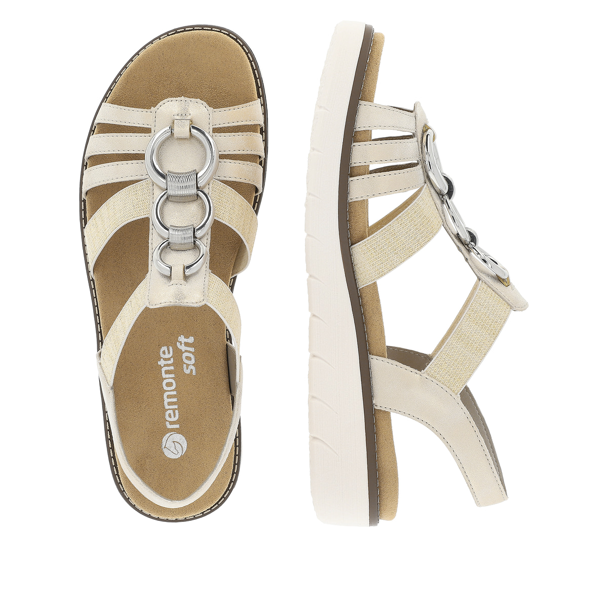 Remonte Damen Riemchensandalen - Beige