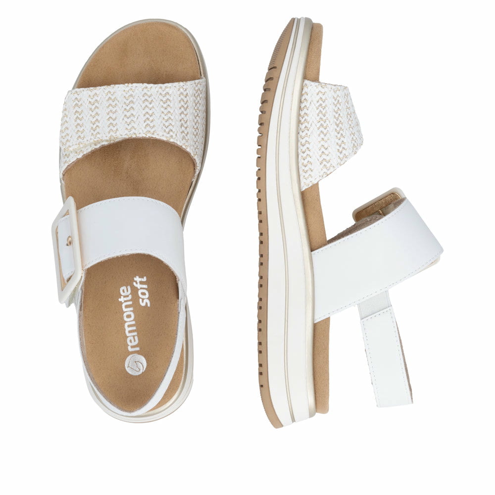 Remonte Damen Riemchensandalen - Weiss