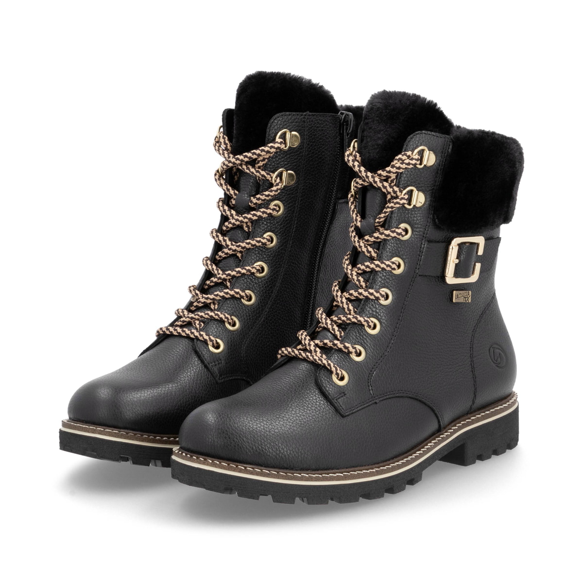 Remonte Damen Schnürstiefel - Schwarz