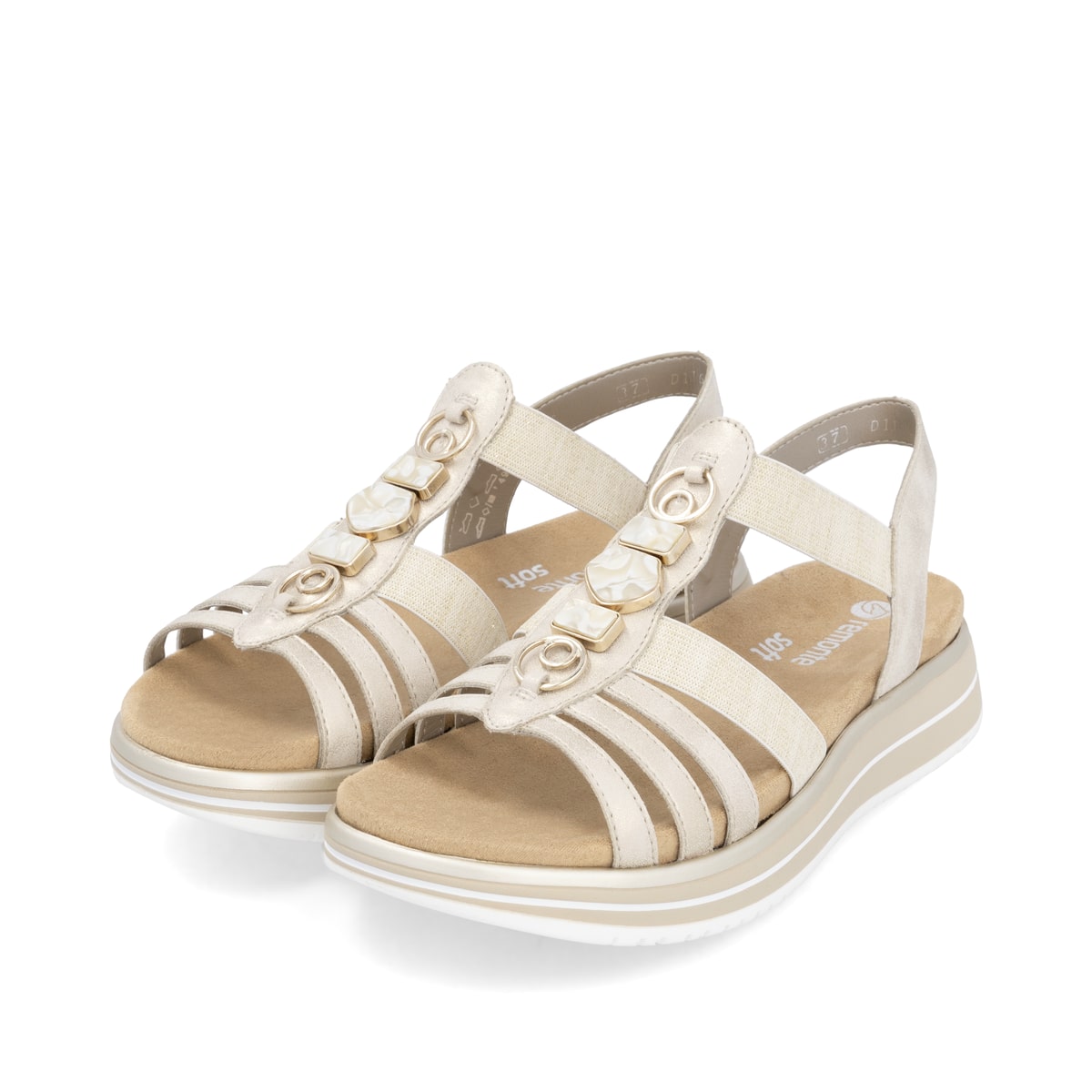 Remonte Damen Riemchensandalen - Metallic
