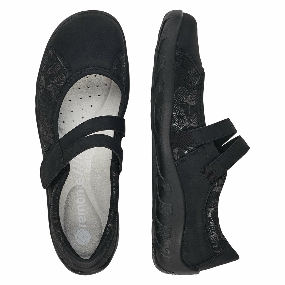 Remonte Damen Ballerinas - Schwarz