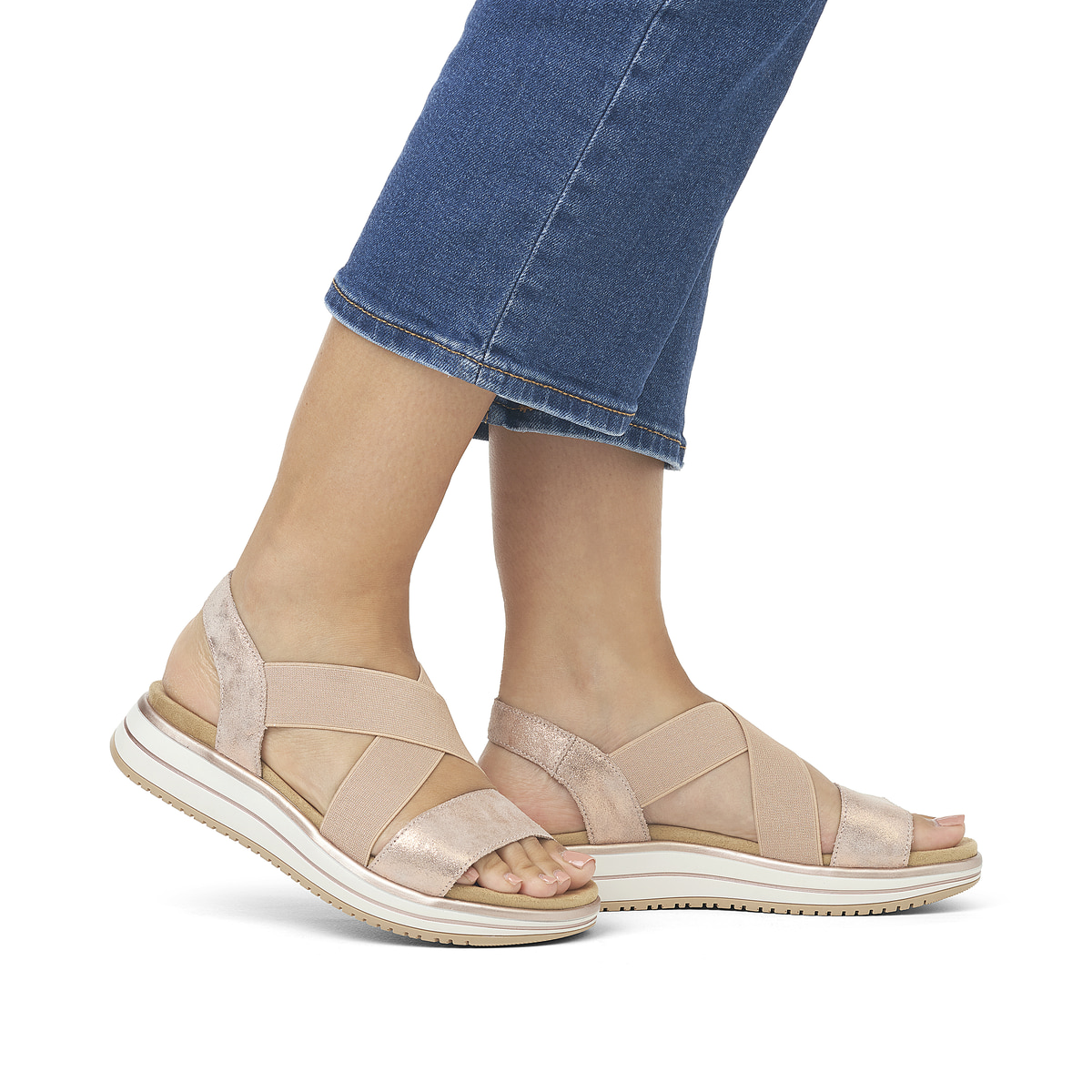 Remonte Damen Riemchensandalen - Rosa