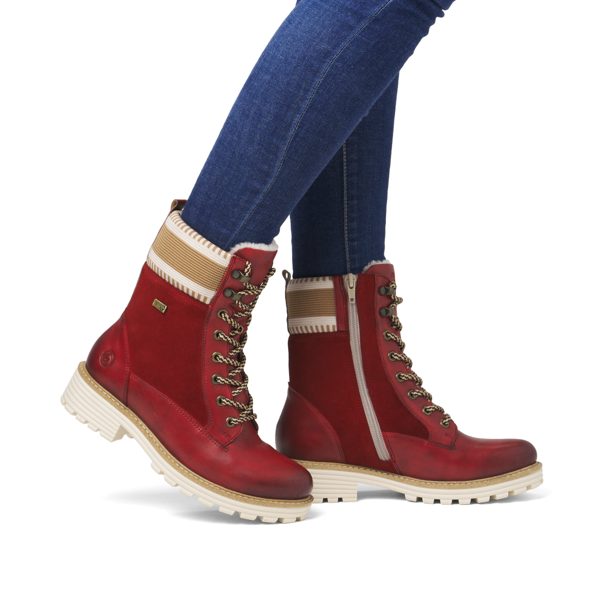 Remonte Damen Schnürstiefel - Rot