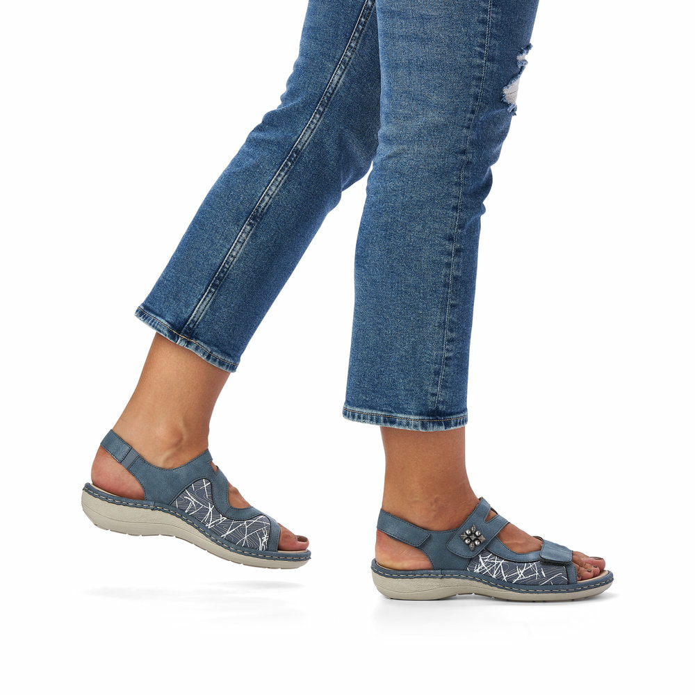 Remonte Damen Riemchensandalen - Blau