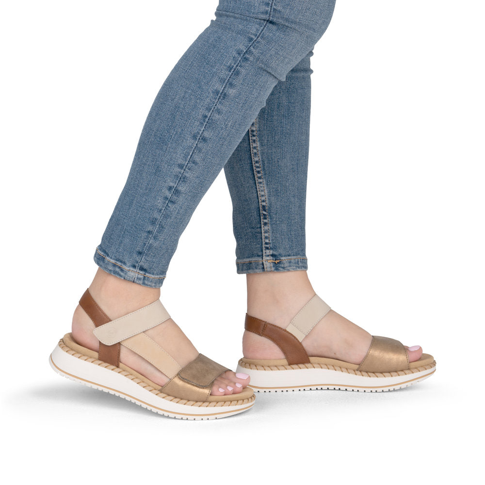 Remonte Damen Riemchensandalen - Metallic