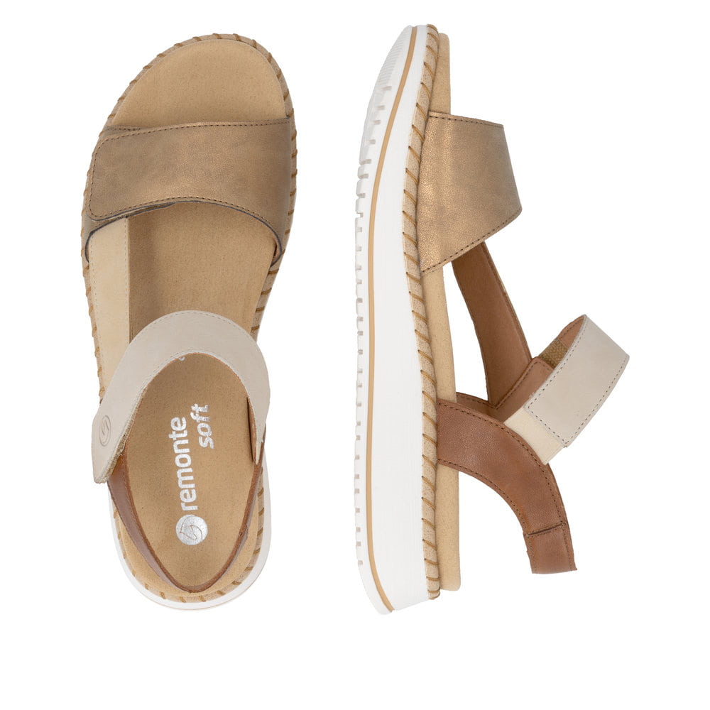 Remonte Damen Riemchensandalen - Metallic