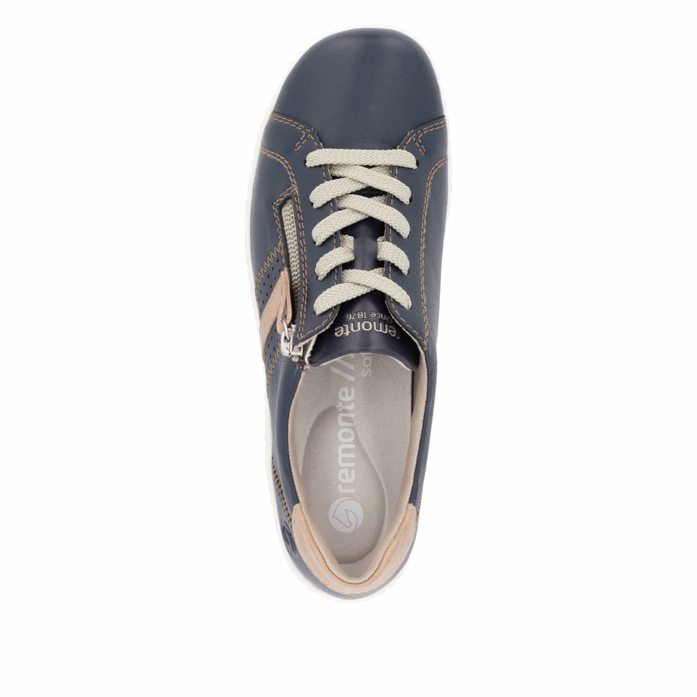 Remonte Damen Schnürschuhe - Blau