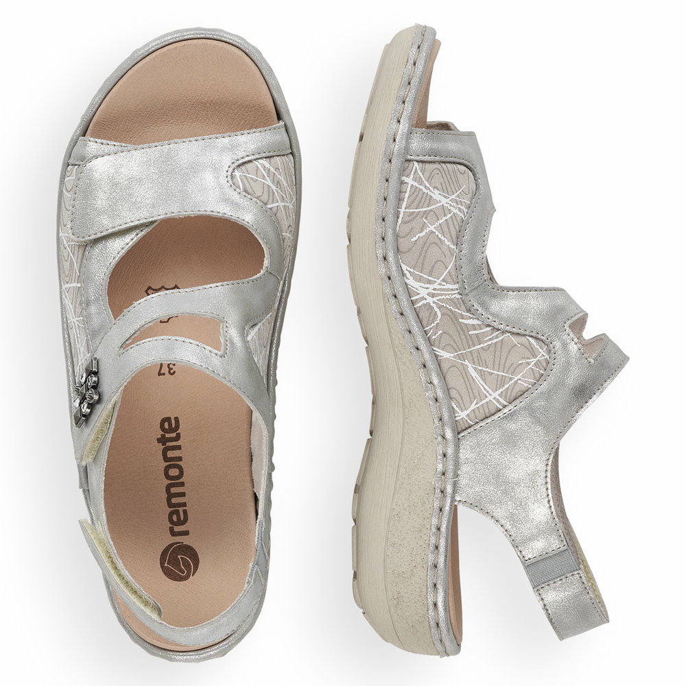 Remonte Damen Riemchensandalen - Grau