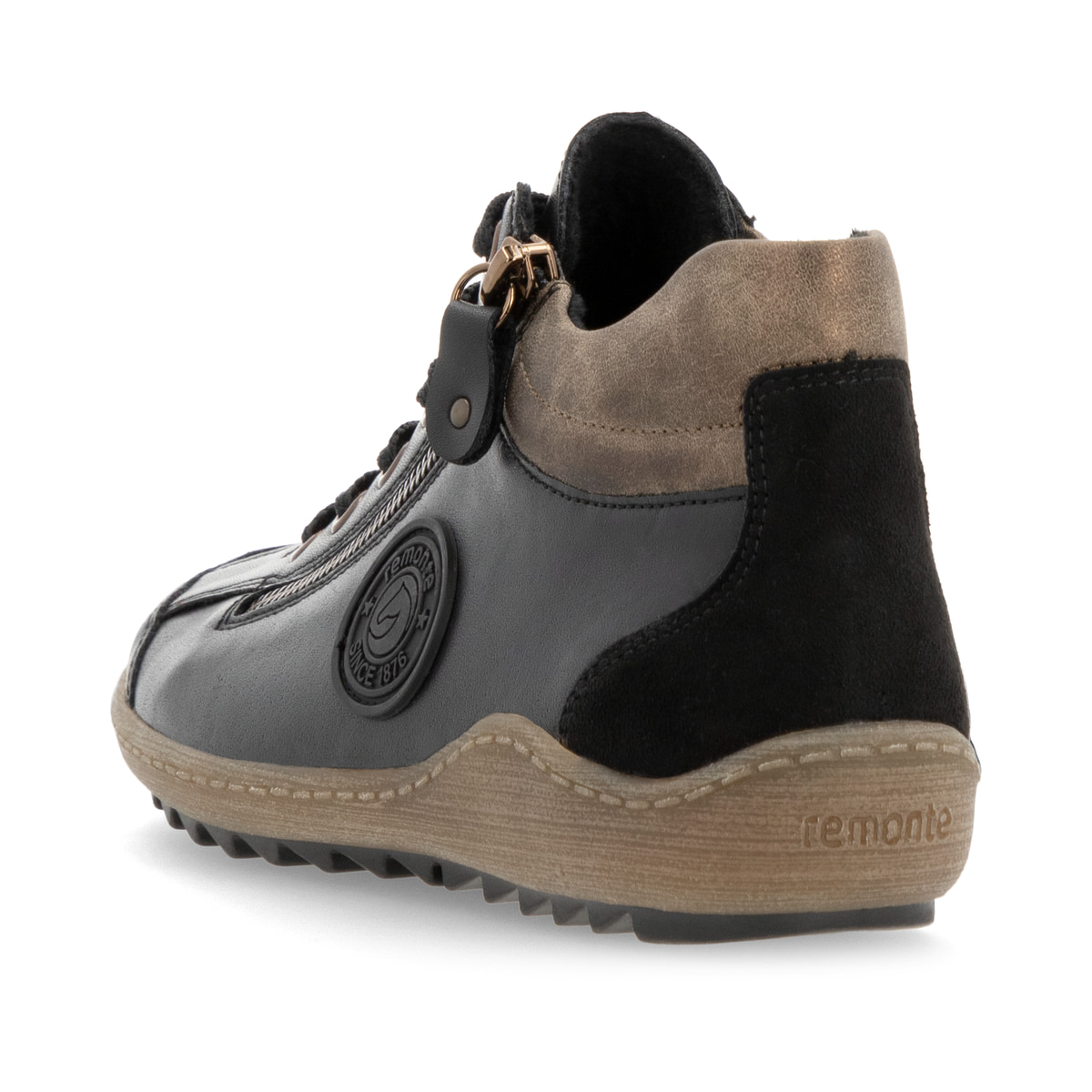 Remonte Damen Schnürstiefel - Schwarz