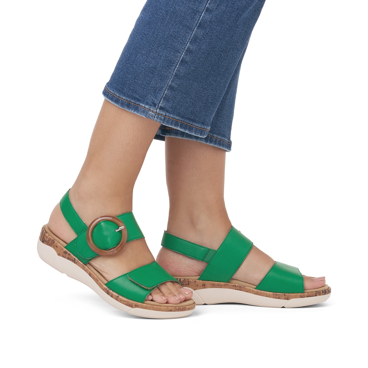Remonte Damen Riemchensandalen - Grün