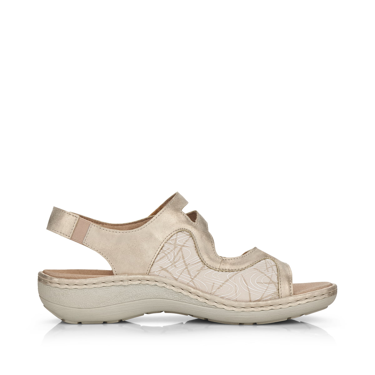 Remonte Damen Riemchensandalen - Metallic