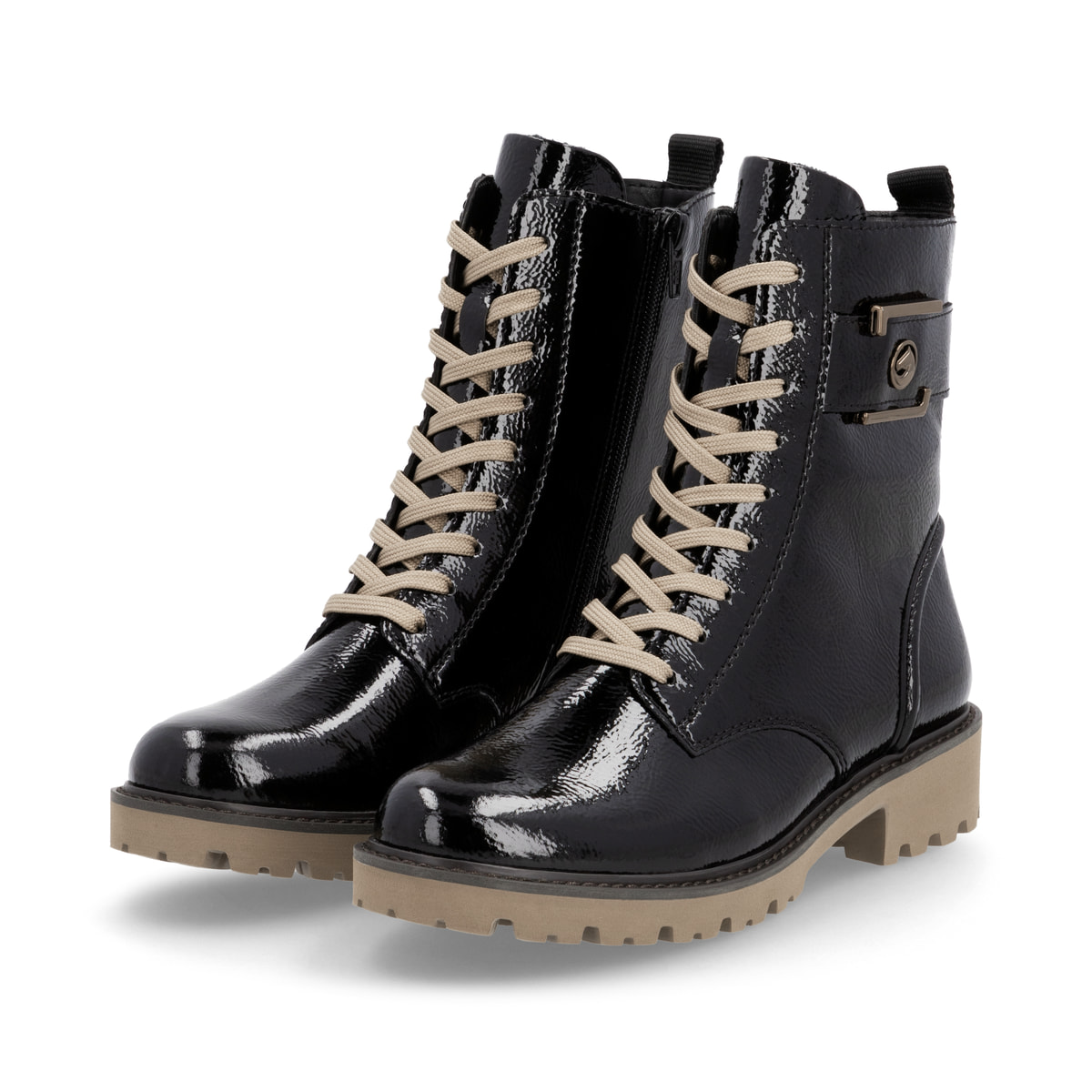Remonte Damen Biker Boots - Schwarz