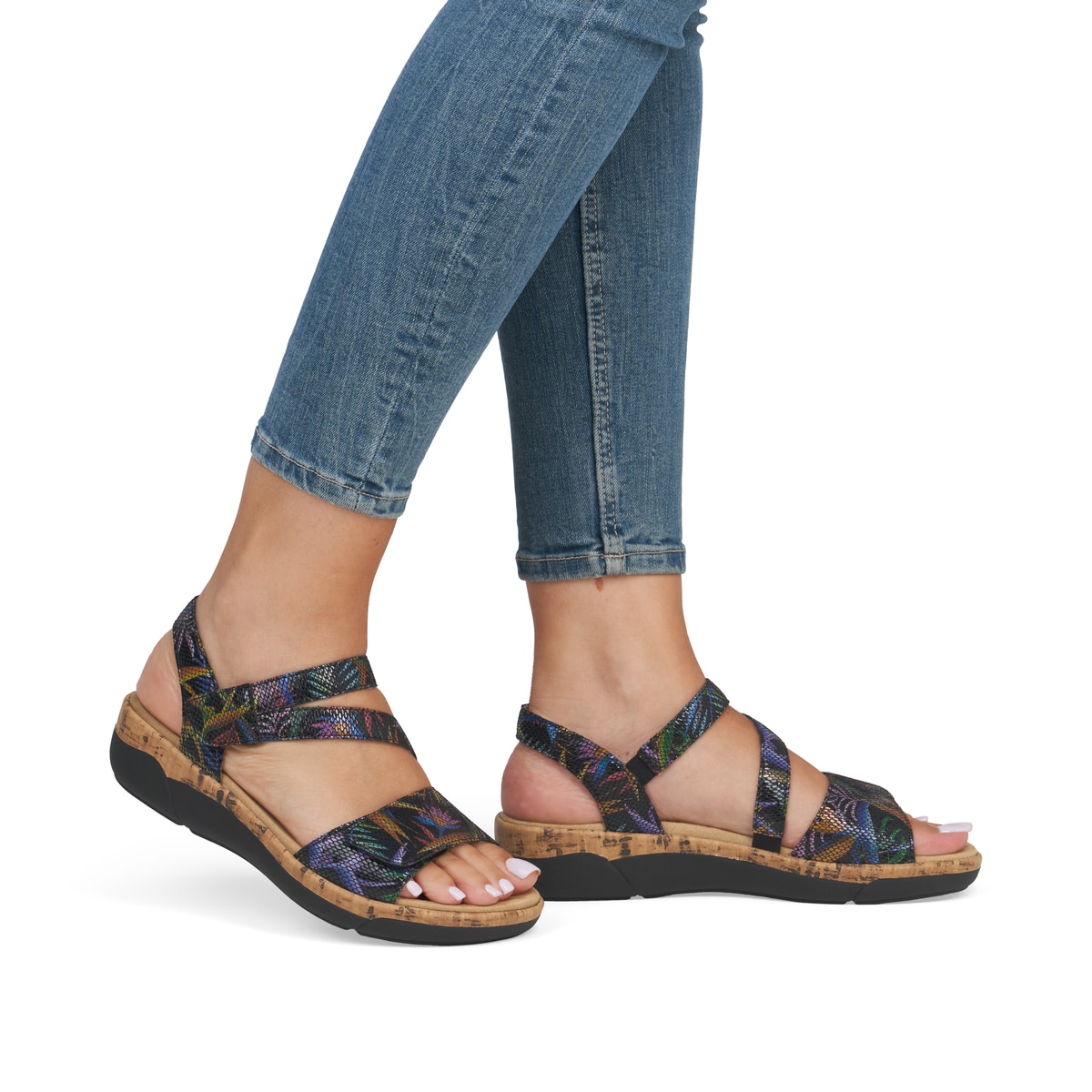 Remonte Damen Riemchensandalen - Schwarz
