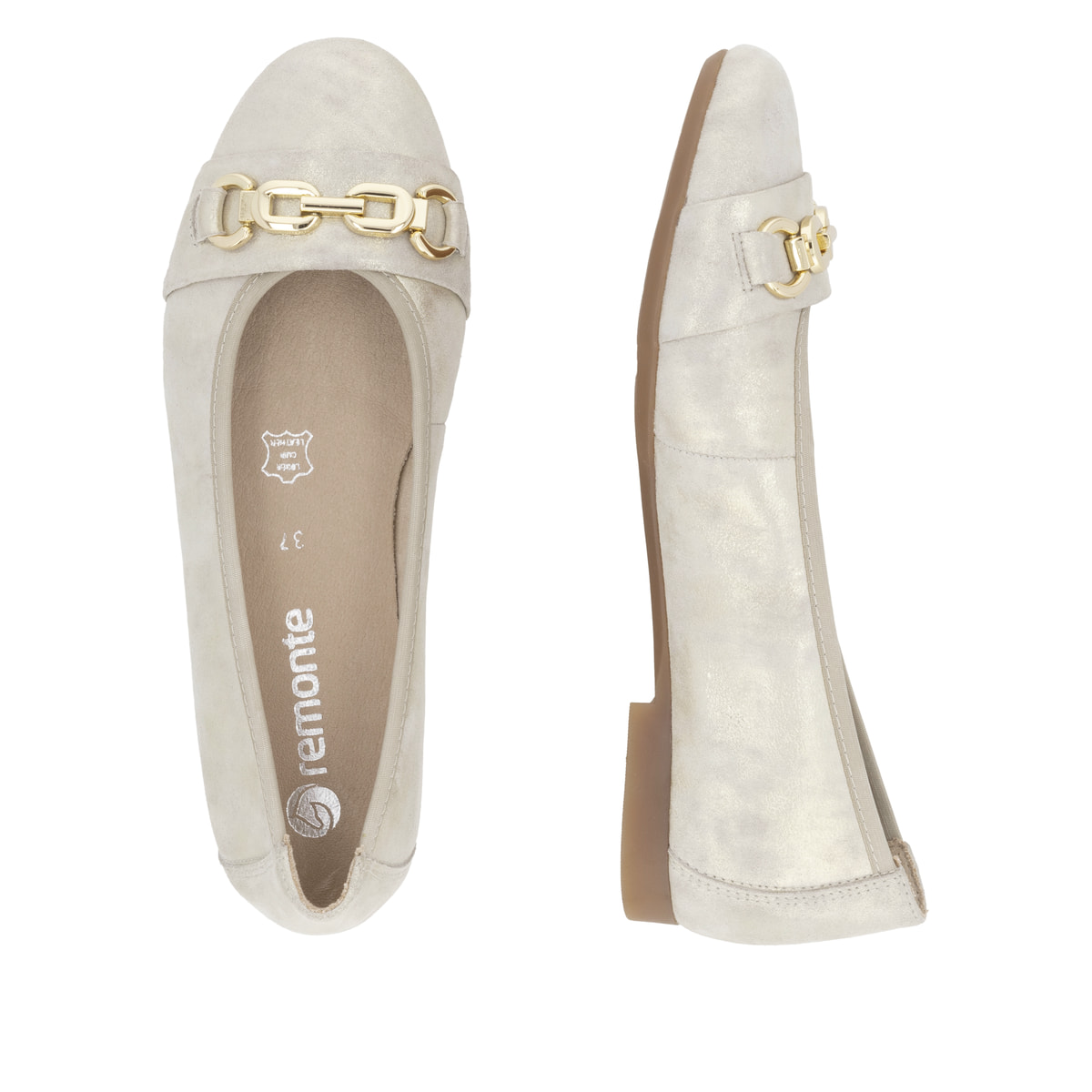 Remonte Damen Ballerinas - Silber/Platin