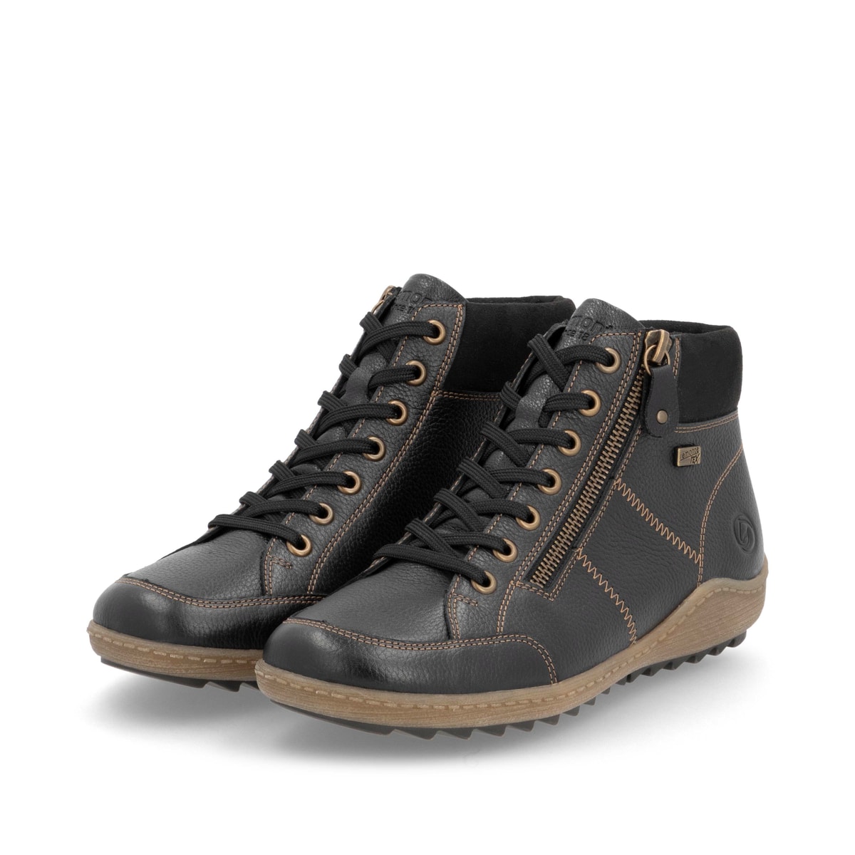 Remonte Damen Schnürstiefel - Schwarz