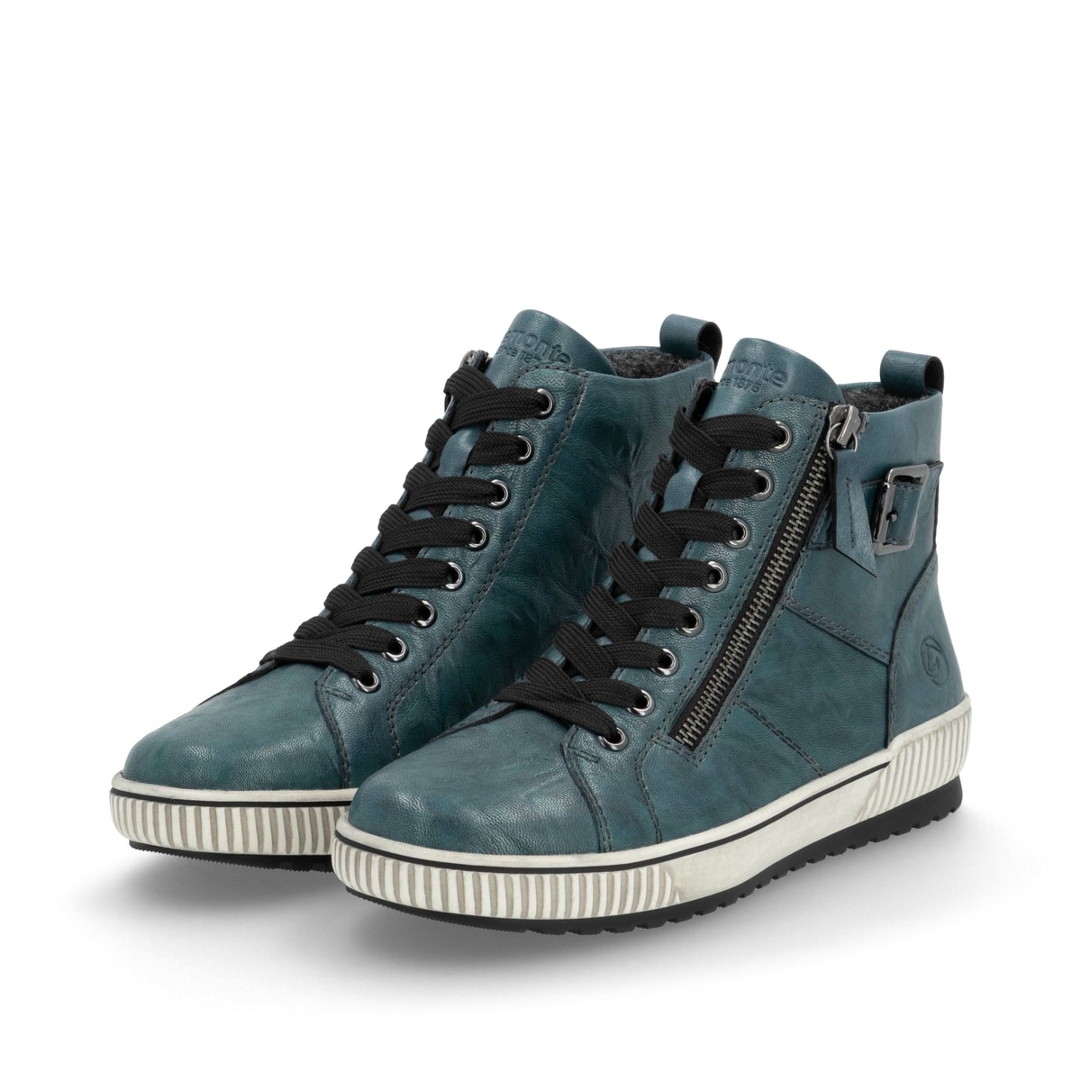 Remonte Damen Schnürstiefel - Blau